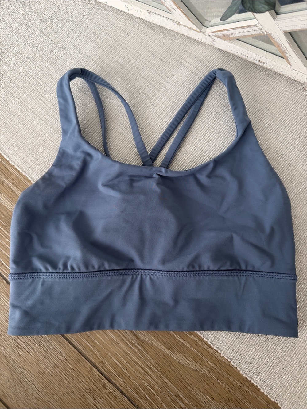 lululemon athletica Crossback Bralette - Slate periwinkle Blue 6 Square Dot